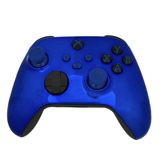 Custom Microsoft Xbox Series X / S Wireless Controller - Glossy Chrome Blue - Picture 1 of 8